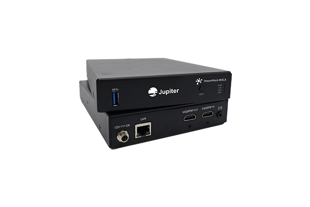 Jupiter StreamPoint 4K — compact AV-over-IP encoder/decoder appliance for source extension across the network