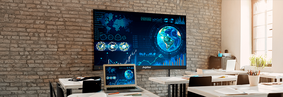 Zavus AIO MicroLED display in classroom education environment