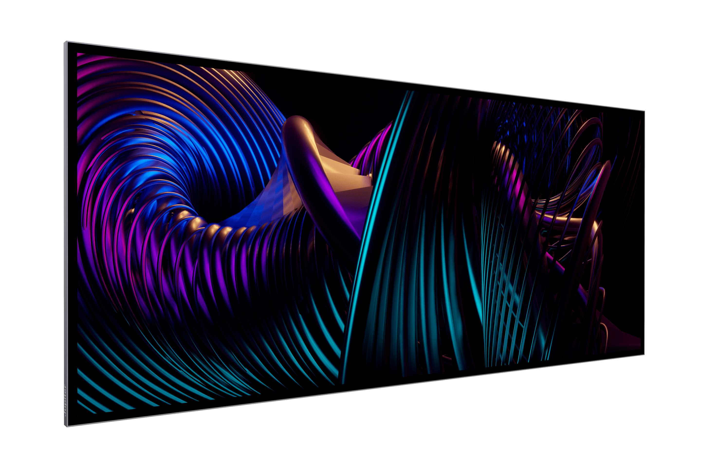 Jupiter Pana X Premium Line - 105-inch 21:9 ultrawide LCD display, right-facing product render with premium bezel finish